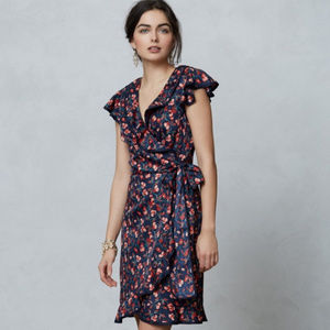 Anthropologie Hi There Cereja Wrap Dress EUC